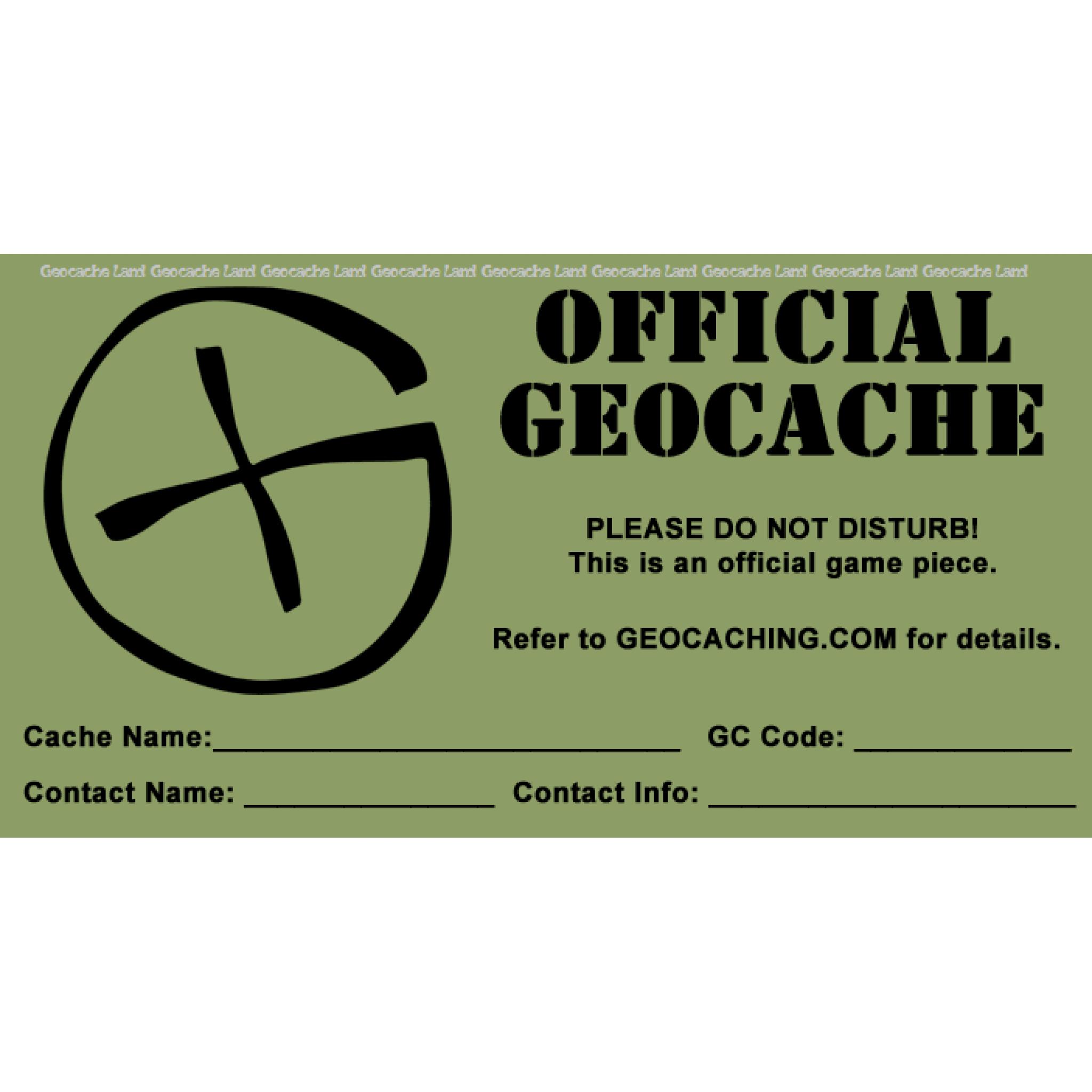 3 x Cache stickers for Geocaching gray print on white sticker 